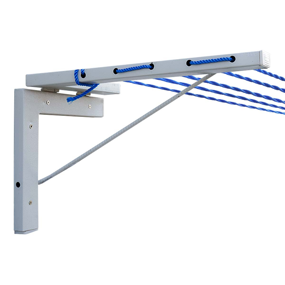 Foldable Wall Mount Cloth Drying Stand for Balcony with 50 Feet Rope | Space saving (L Type)
