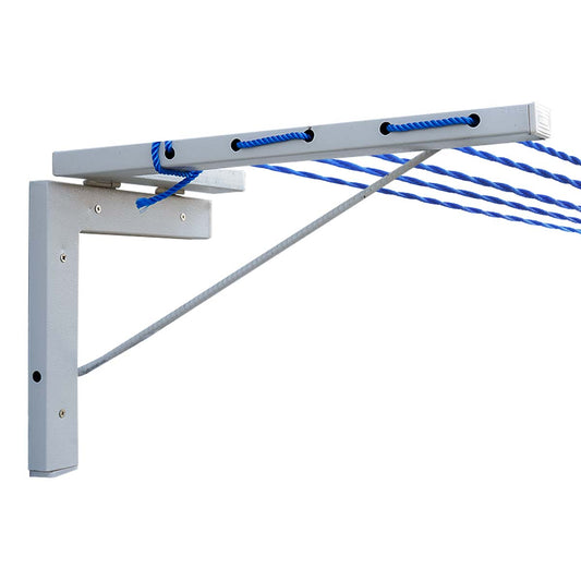 Foldable Wall Mount Cloth Drying Stand for Balcony with 50 Feet Rope | Space saving (L Type)